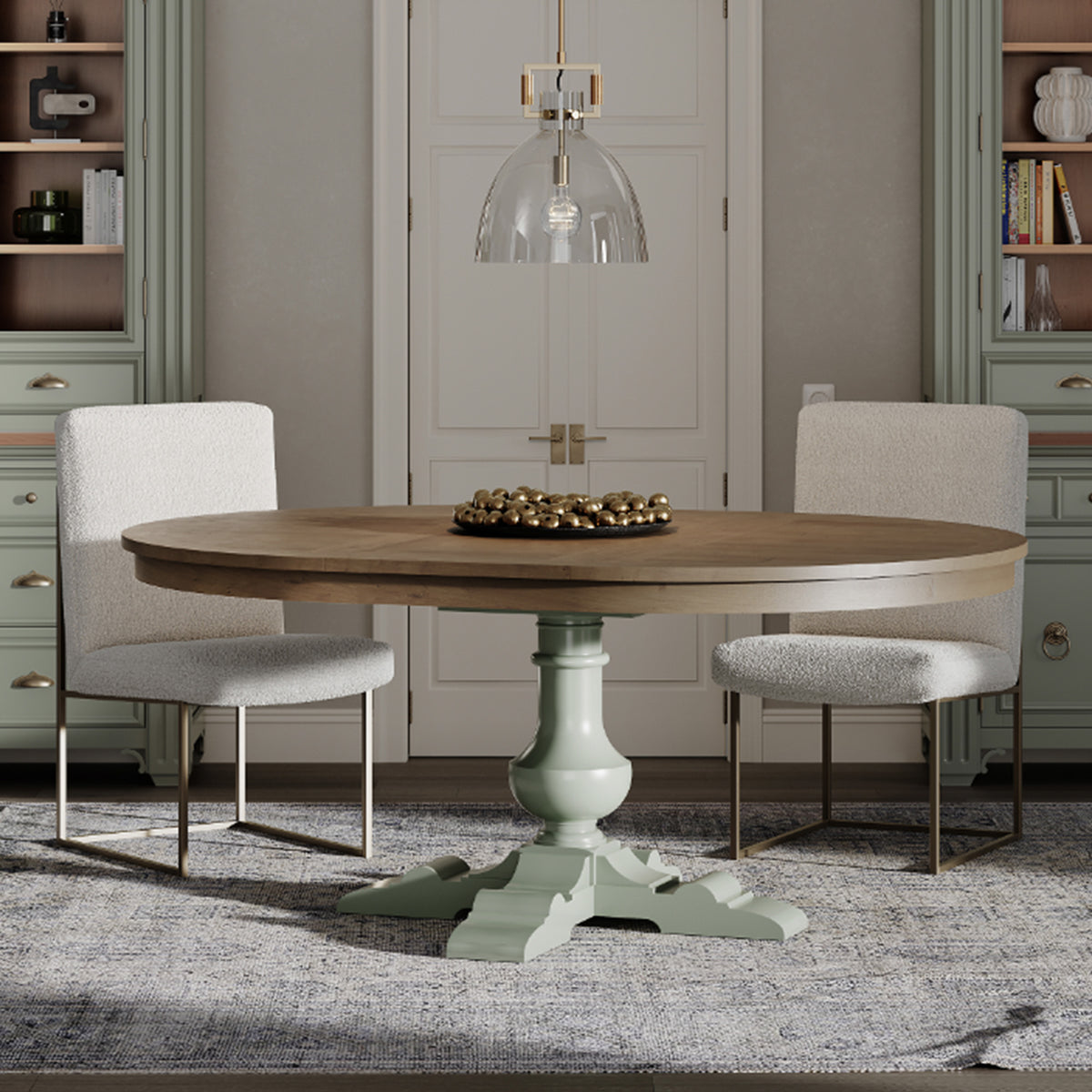 ARRADON Round Dining Table with Butterfly Extension