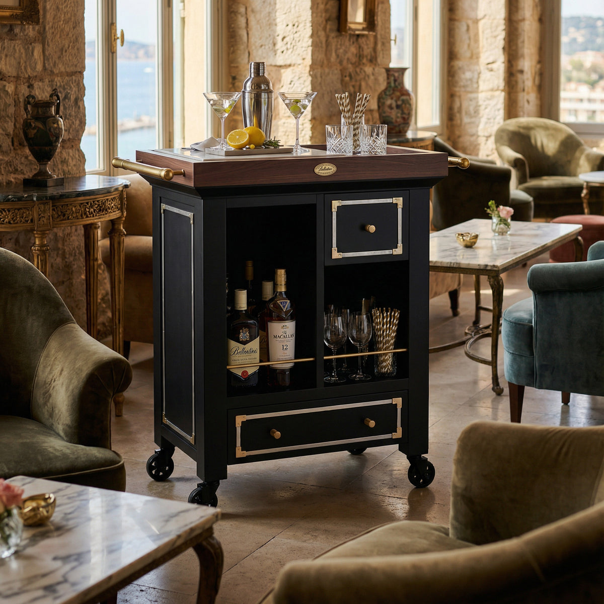 PORNICHET Cocktail Trolley N1